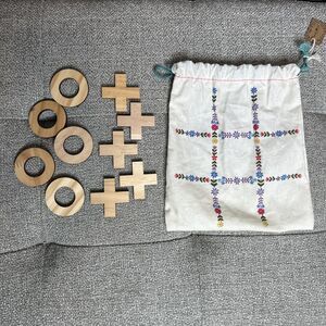 Natural Life Tic Tac Toe Set Wooden NEW